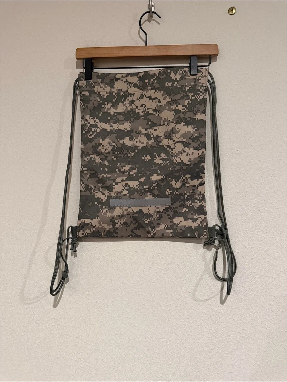 Camo Drawstring Backpack - Digital Woodland Print